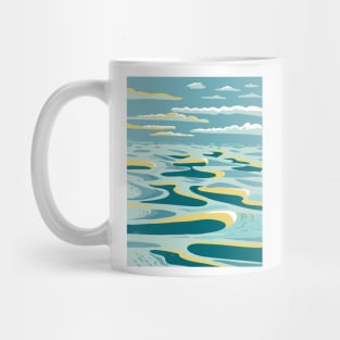 Lencois Maranhenses National Park Dunes in Maranhao State Brazil WPA Art Deco Poster Mug